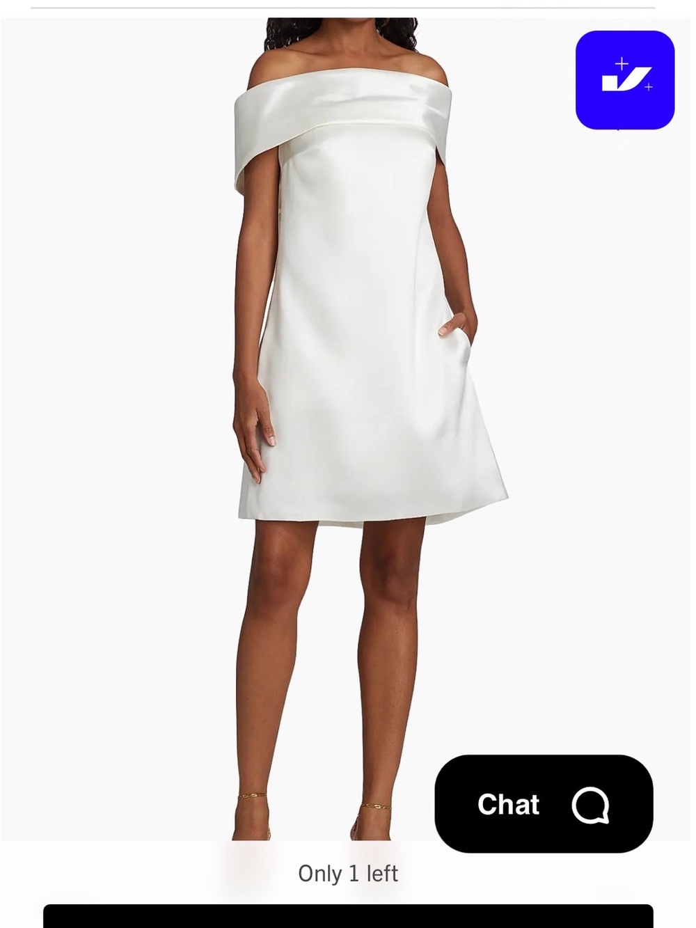 Amsale Mikado Off-The-Shoulder Shift Dress